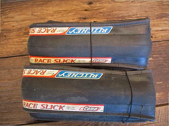 Ritchey Road Logic Race Slick Comp folding road tires, pair, 700 x 23, black
