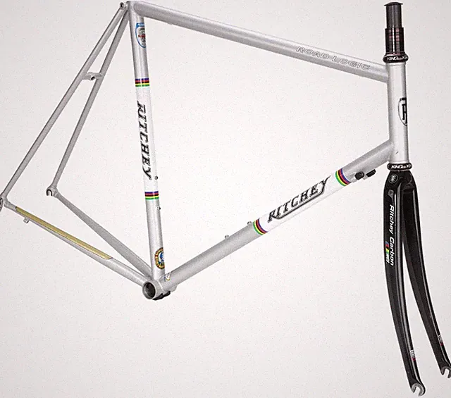 Ritchey Road Logic Steel Bike Frameset 59cm WCS Carbon SILVER 700c 1" Chris King