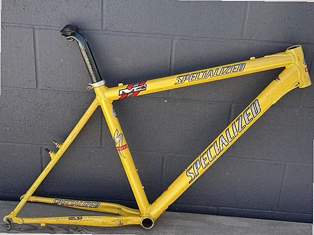 Specialized S Works M4 Frame 19in Yellow USA Ritchey Seatpost XC MTB